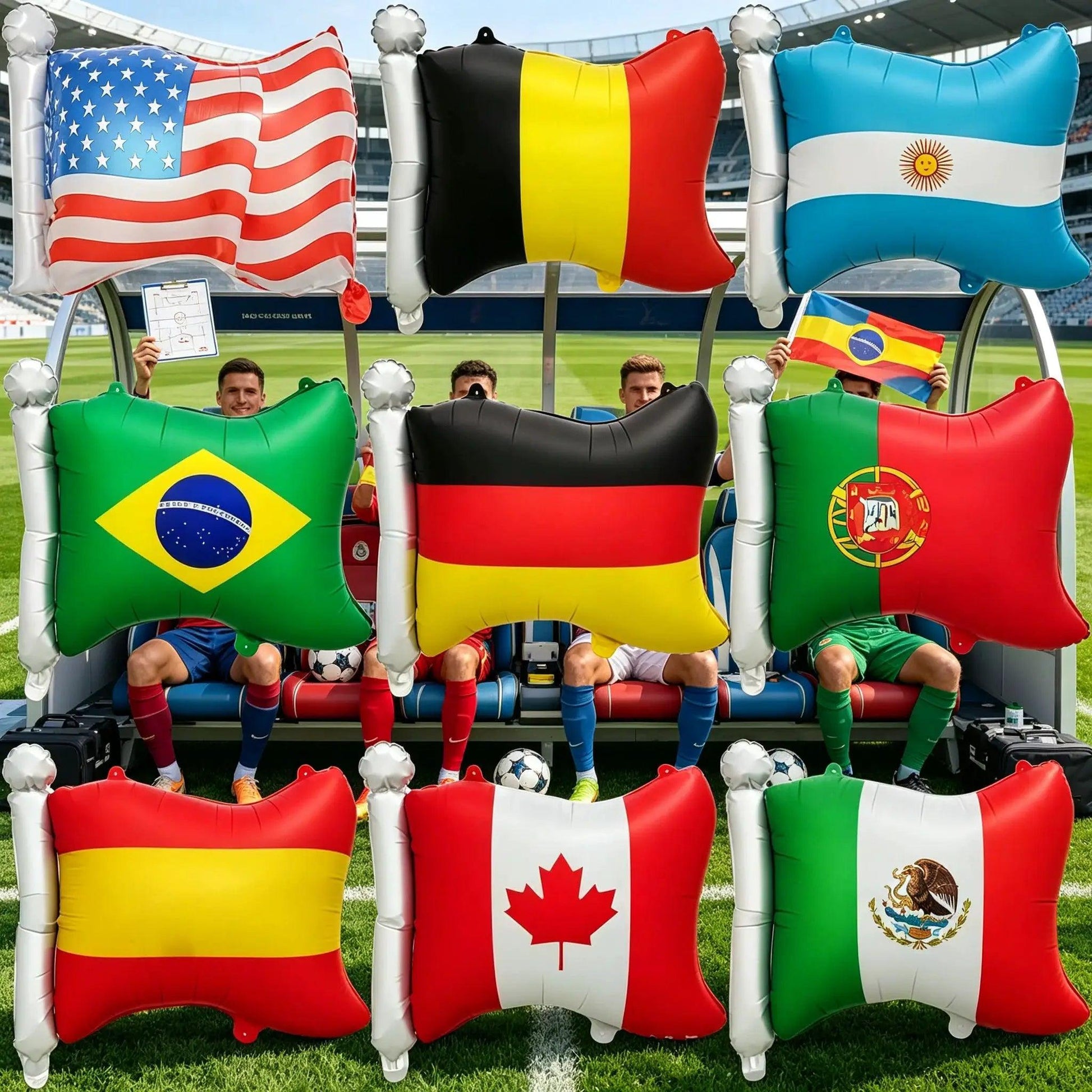  Football Themed Flag Aluminum Foil Balloons For Parties -  ToylandEU™