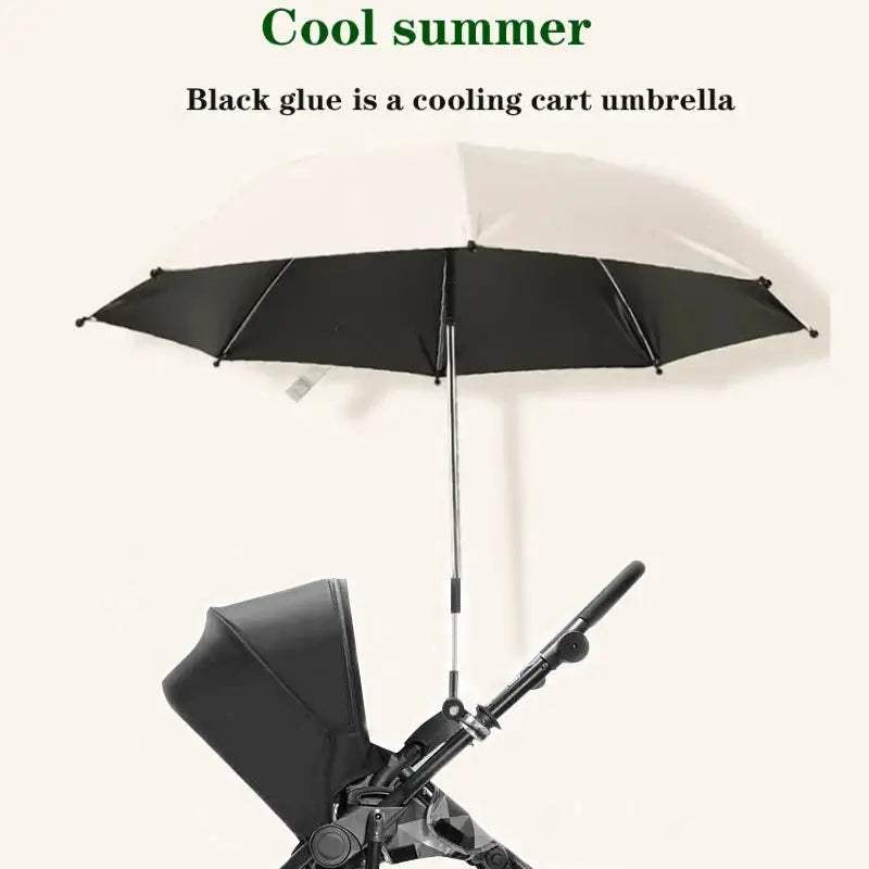 Baby Stroller Folding Umbrella UV Sun Rain Protection Parasol 360 Degrees Adjustable Universal Stroller Sunshade Canopy CoverBab - ToylandEU