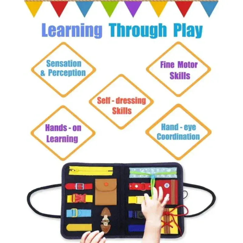 Foldable Busy Board For Toddlers Montessori Sensory Learning - ToylandEU