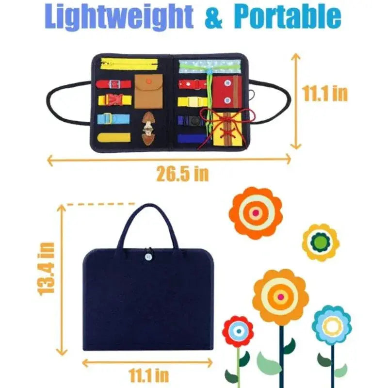 Foldable Busy Board For Toddlers Montessori Sensory Learning - ToylandEU
