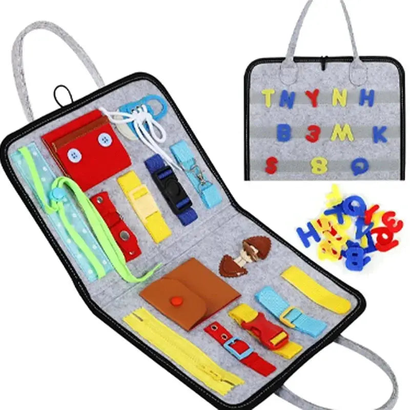 Foldable Busy Board For Toddlers Montessori Sensory Learning - ToylandEU