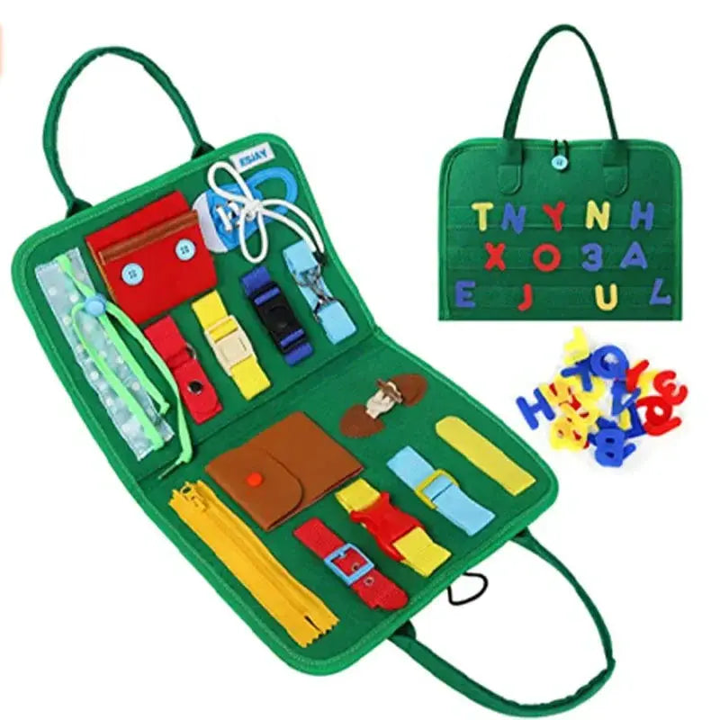 Foldable Busy Board For Toddlers Montessori Sensory Learning - ToylandEU