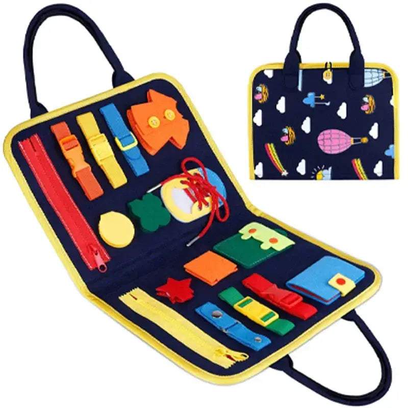 Foldable Busy Board For Toddlers Montessori Sensory Learning - ToylandEU