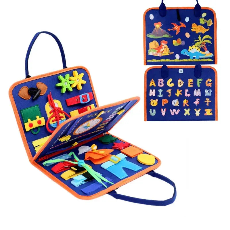 Foldable Busy Board For Toddlers Montessori Sensory Learning - ToylandEU