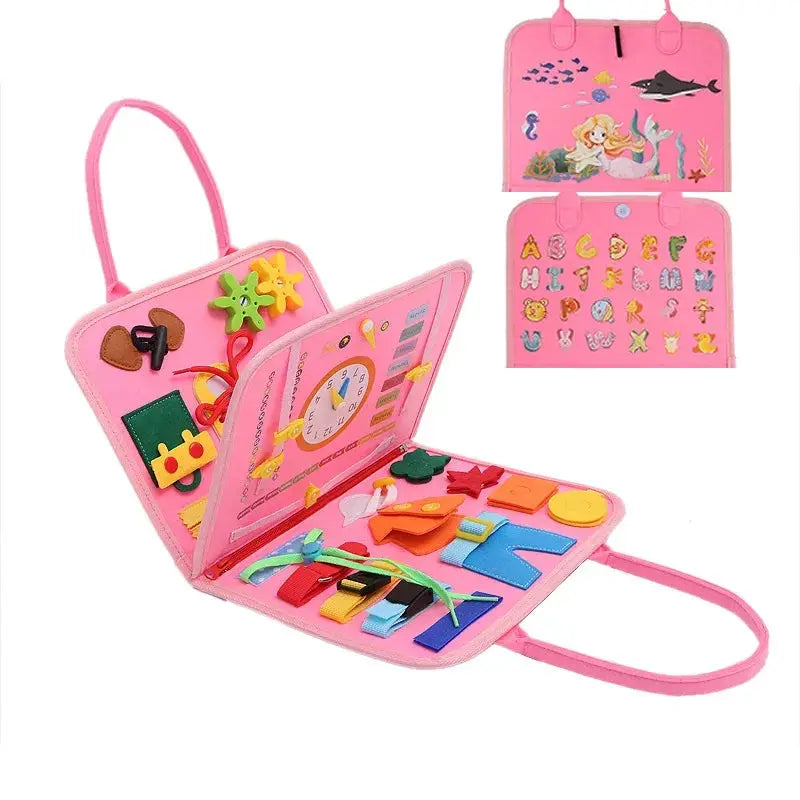 Foldable Busy Board For Toddlers Montessori Sensory Learning - ToylandEU