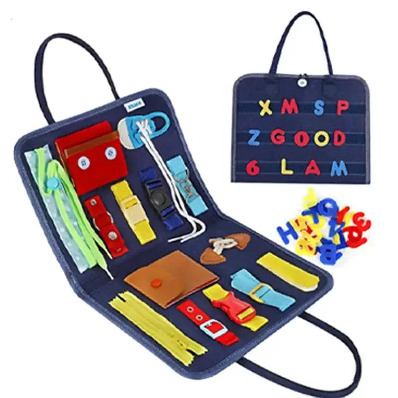 Foldable Busy Board For Toddlers Montessori Sensory Learning - ToylandEU