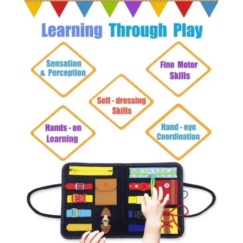  Foldable Busy Board Montessori Portable Sensory Toy -  ToylandEU™
