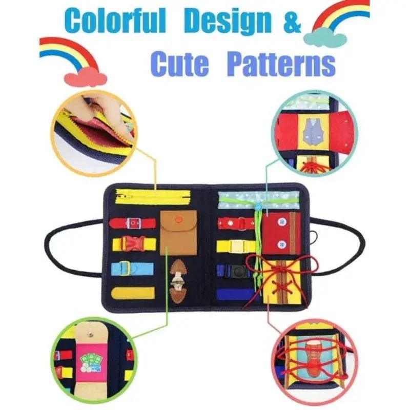  Foldable Busy Board Montessori Portable Sensory Toy -  ToylandEU™