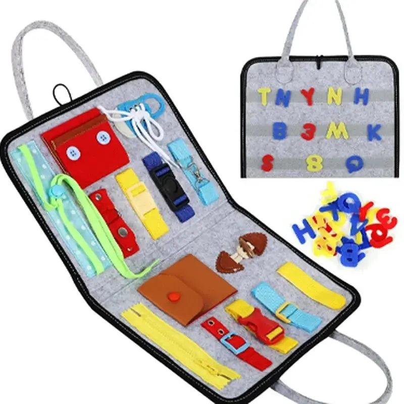  Foldable Busy Board Montessori Portable Sensory Toy -  ToylandEU™