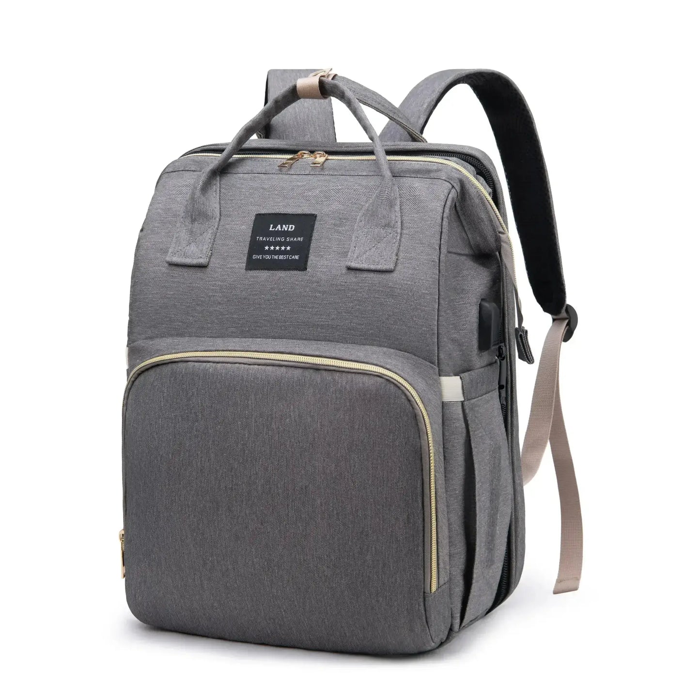 Foldable Diaper Bag Mommy Backpack With Crib Bed Large Capacity - ToylandEU