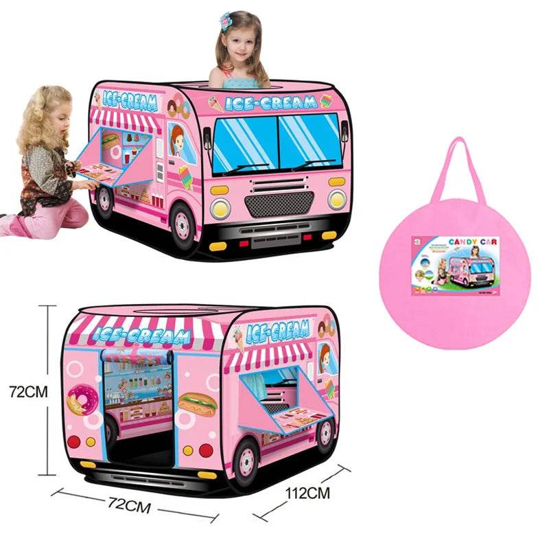 Foldable Game Play House Fire Truck Police Bus Tent Cloth - ToylandEU