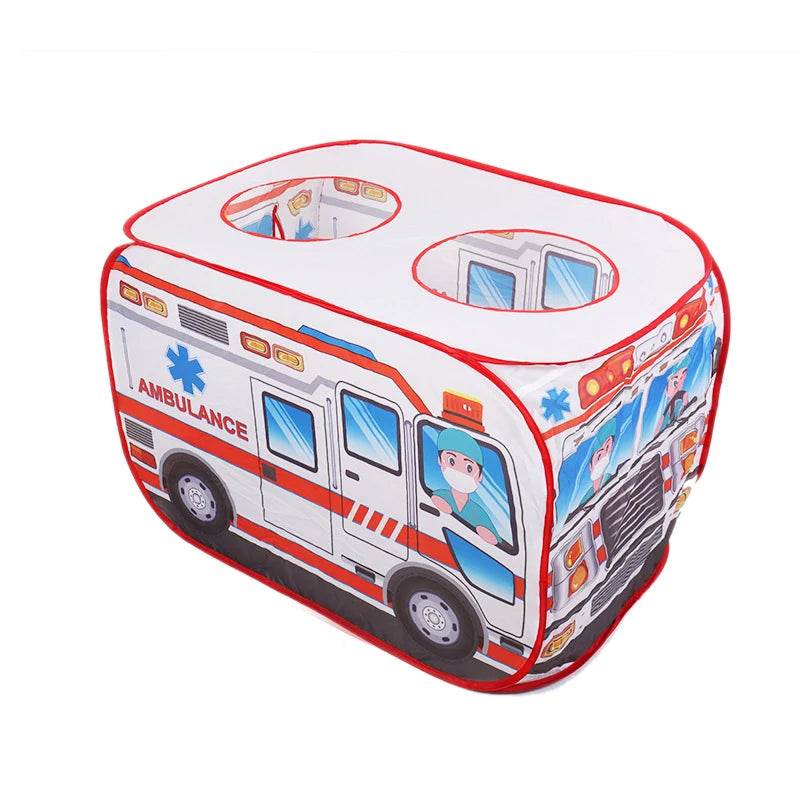 Foldable Game Play House Fire Truck Police Bus Tent Cloth - ToylandEU