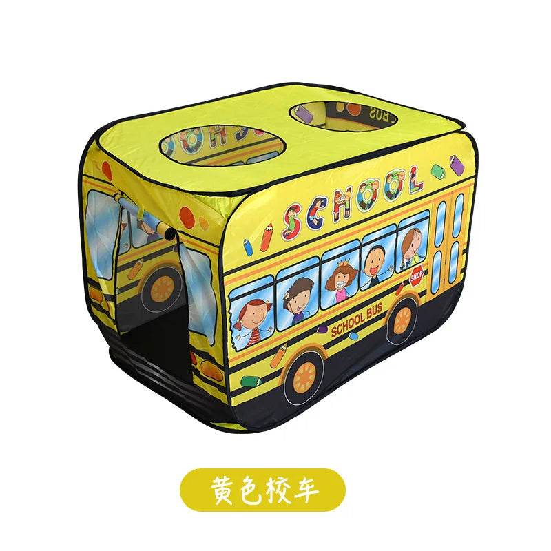 Foldable Game Play House Fire Truck Police Bus Tent Cloth - ToylandEU