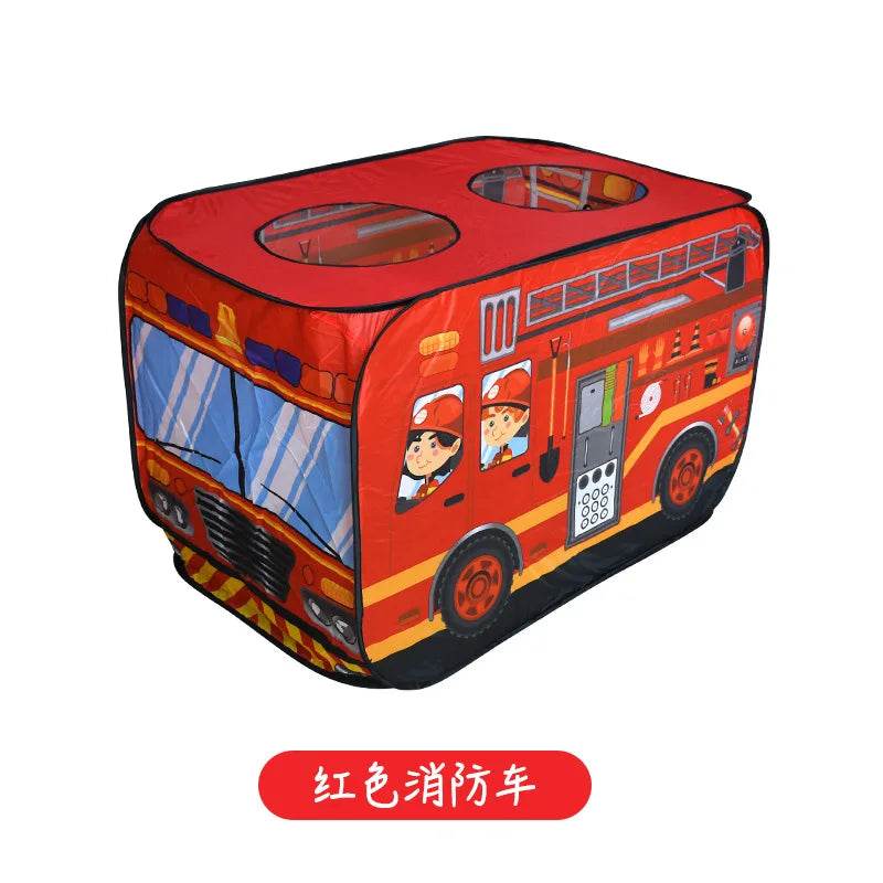 Foldable Game Play House Fire Truck Police Bus Tent Cloth - ToylandEU