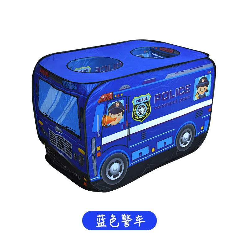 Foldable Game Play House Fire Truck Police Bus Tent Cloth - ToylandEU