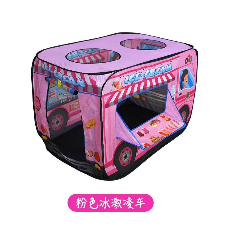 Foldable Game Play House Fire Truck Police Bus Tent Cloth - ToylandEU