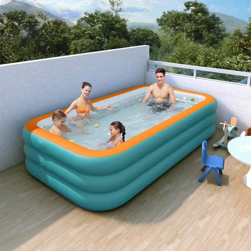1PC Inflatable Swimming Pool Adult Outdoor Swimming Pool Courtyard Foldable Swimming Pool Suitable for Backyard Garden Family - ToylandEU