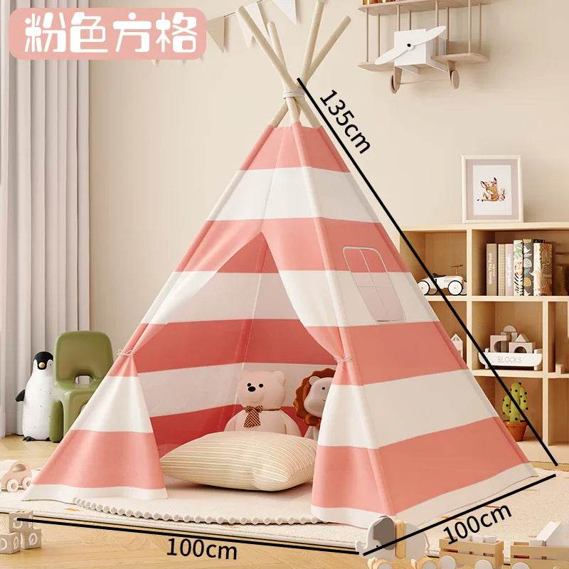 Foldable Kids Teepee Tent Princess Wigwam Design For Kids - ToylandEU