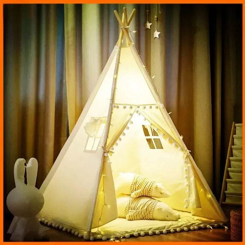 Foldable Kids Teepee Tent Princess Wigwam Design For Kids - ToylandEU