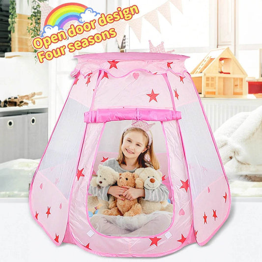 Foldable Kids Tent Playhouse Princess Dream For Girls - ToylandEU
