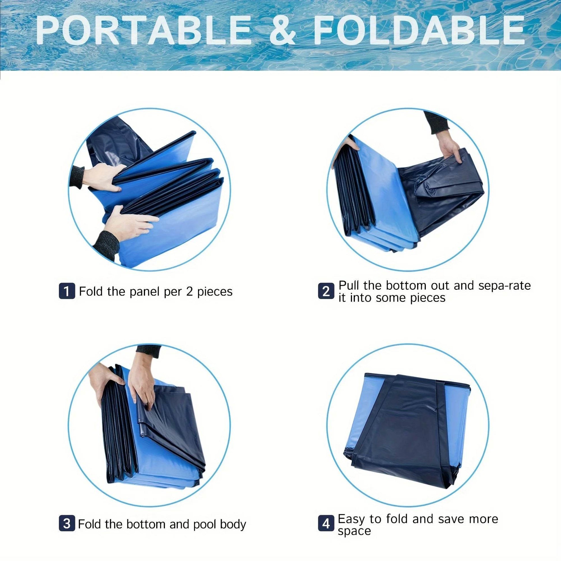 Foldable Pool – Portable Outdoor Bath Tub - ToylandEU