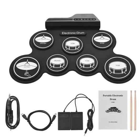  Foldable Silicone USB Drum Pad Kit Ultra Portable -  ToylandEU™