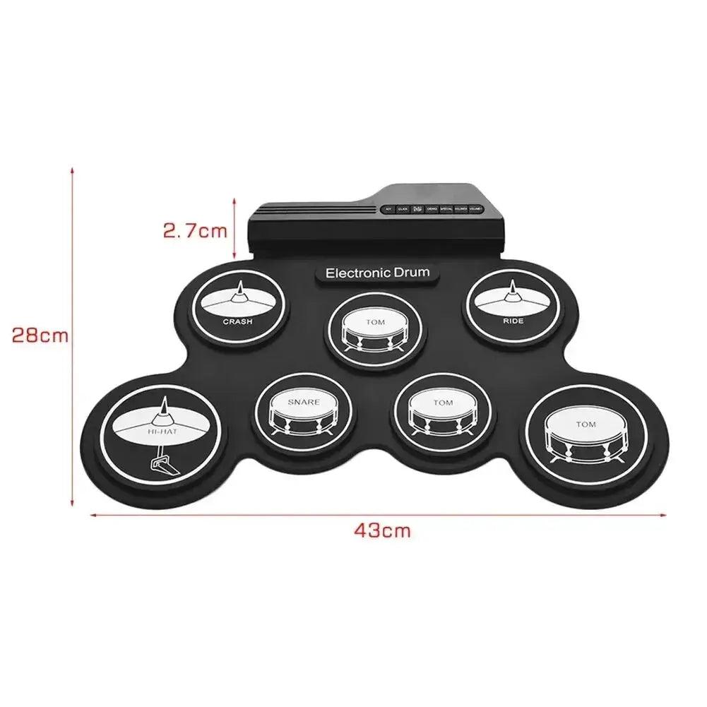  Foldable Silicone USB Drum Pad Kit Ultra Portable -  ToylandEU™
