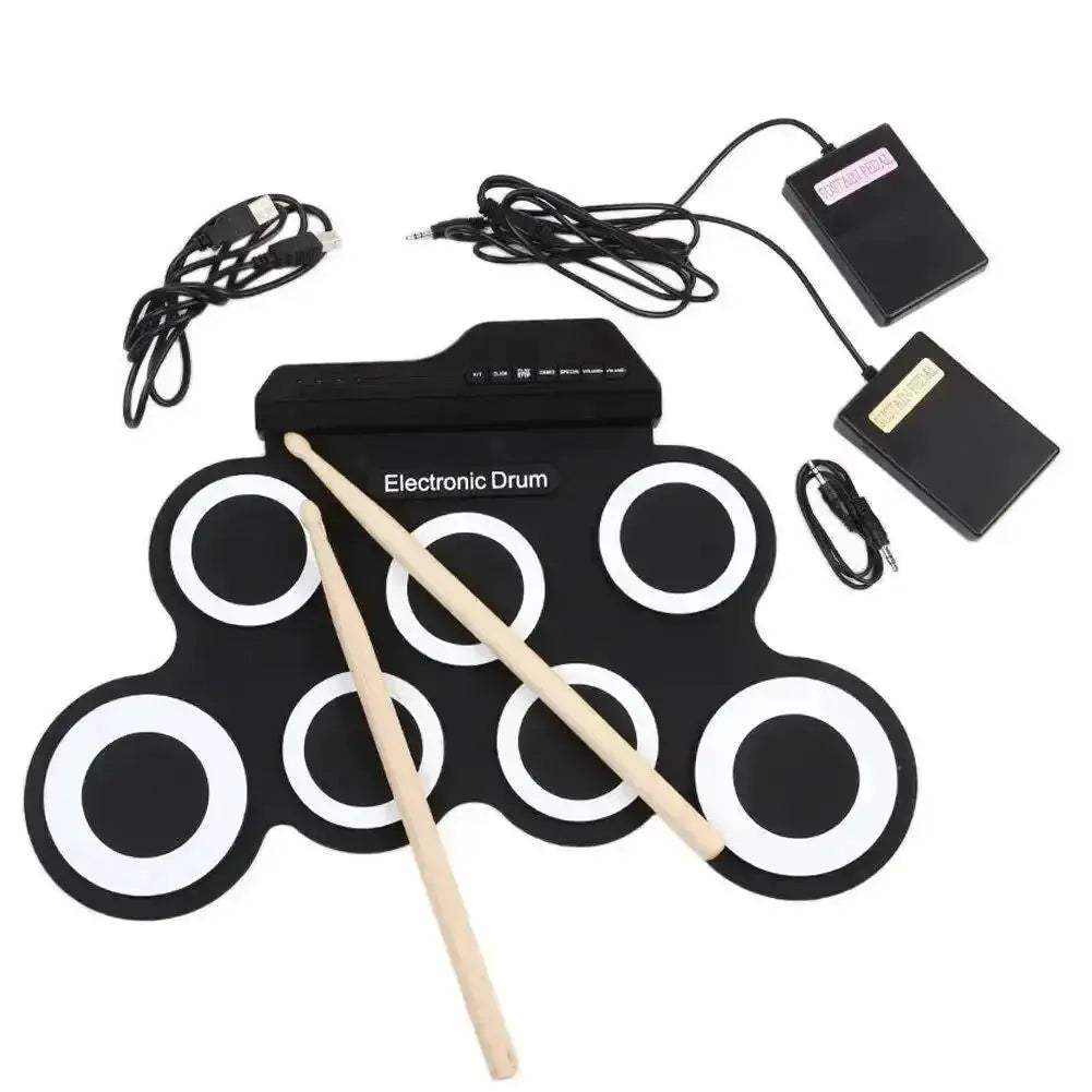 Foldable Silicone Usb Electronic Drum Pad Kit For Portable Practice - ToylandEU