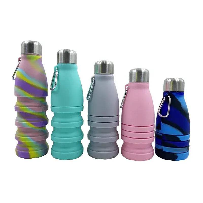 Foldable Silicone Water Bottle 550ml Travel Ready Eco Friendly - ToylandEU