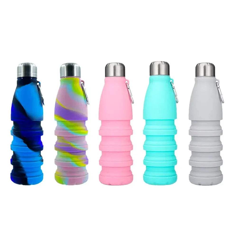 Foldable Silicone Water Bottle 550ml Travel Ready Eco Friendly - ToylandEU