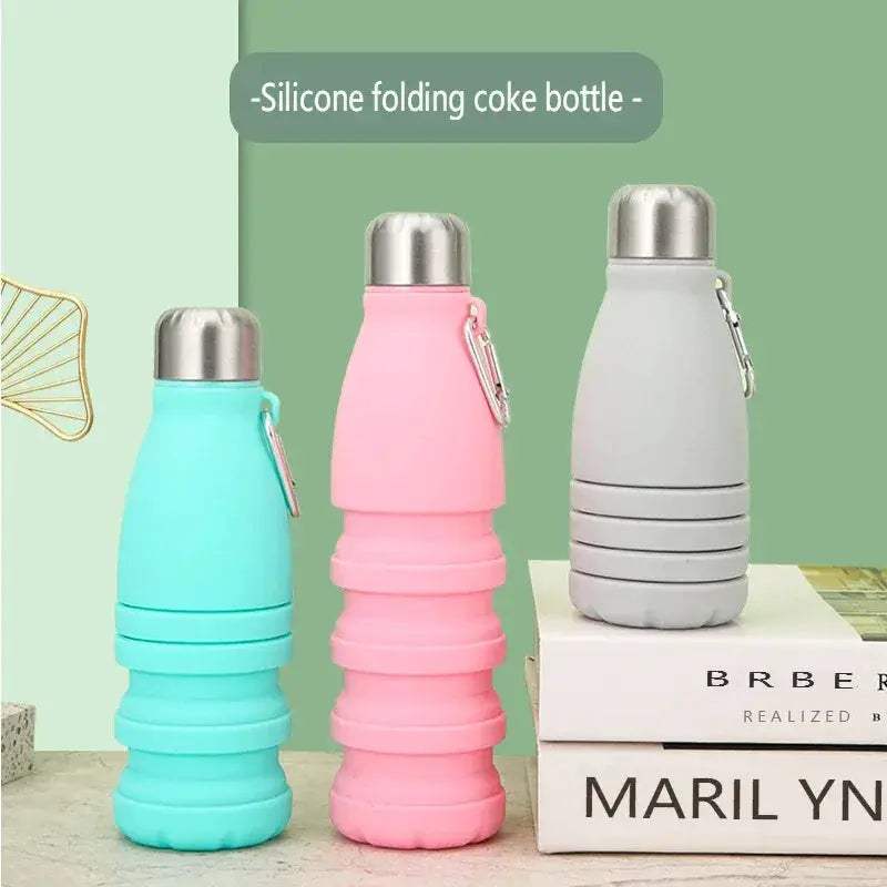 Foldable Silicone Water Bottle 550ml Travel Ready Eco Friendly - ToylandEU
