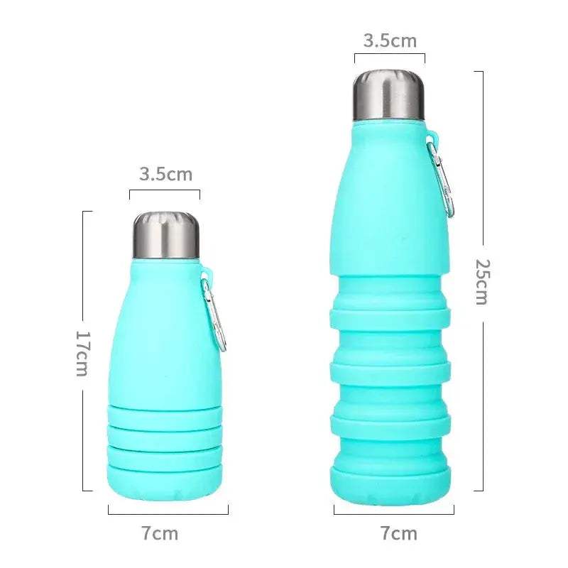 Foldable Silicone Water Bottle 550ml Travel Ready Eco Friendly - ToylandEU