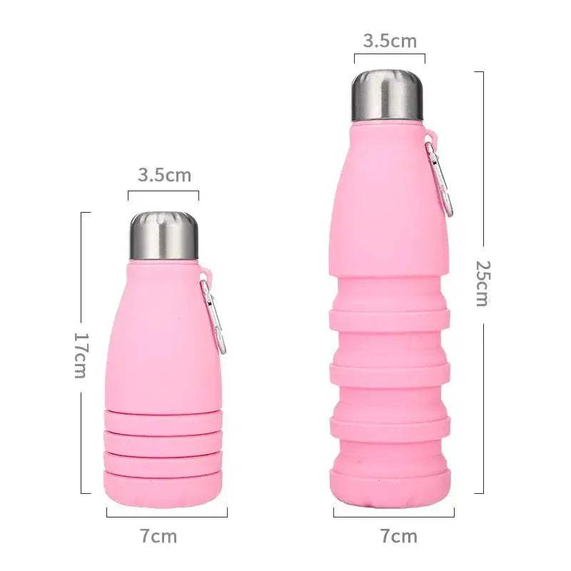 Foldable Silicone Water Bottle 550ml Travel Ready Eco Friendly - ToylandEU