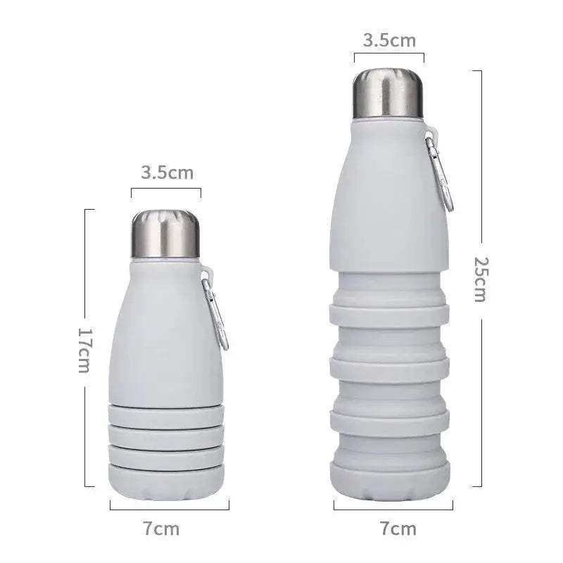Foldable Silicone Water Bottle 550ml Travel Ready Eco Friendly - ToylandEU