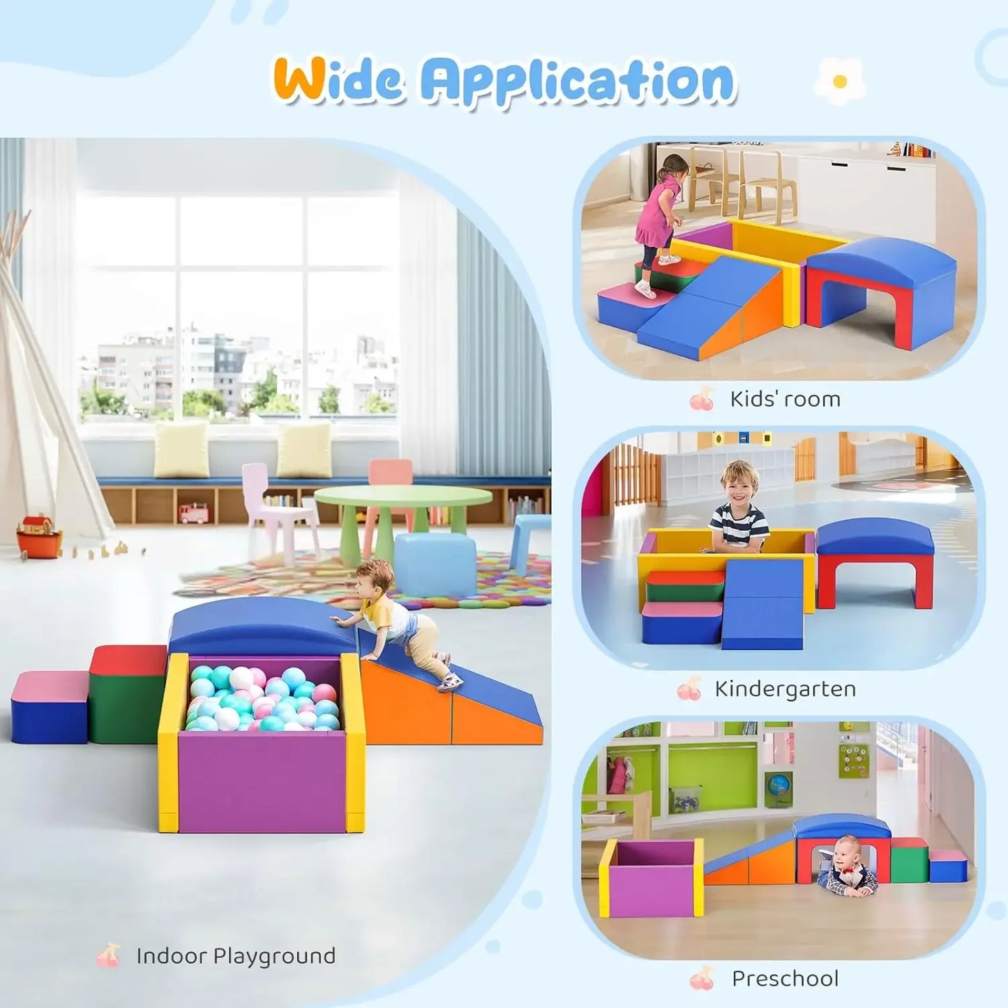 Foldable Soft Play Climbing Blocks For Toddlers Ball Pit - ToylandEU