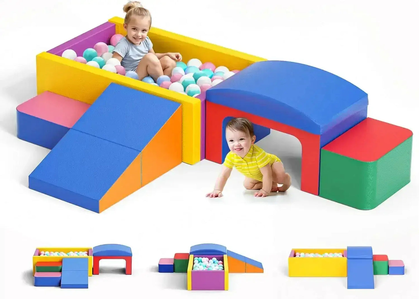  Foldable Soft Play Climbing Blocks For Toddlers Upgrade -  ToylandEU™