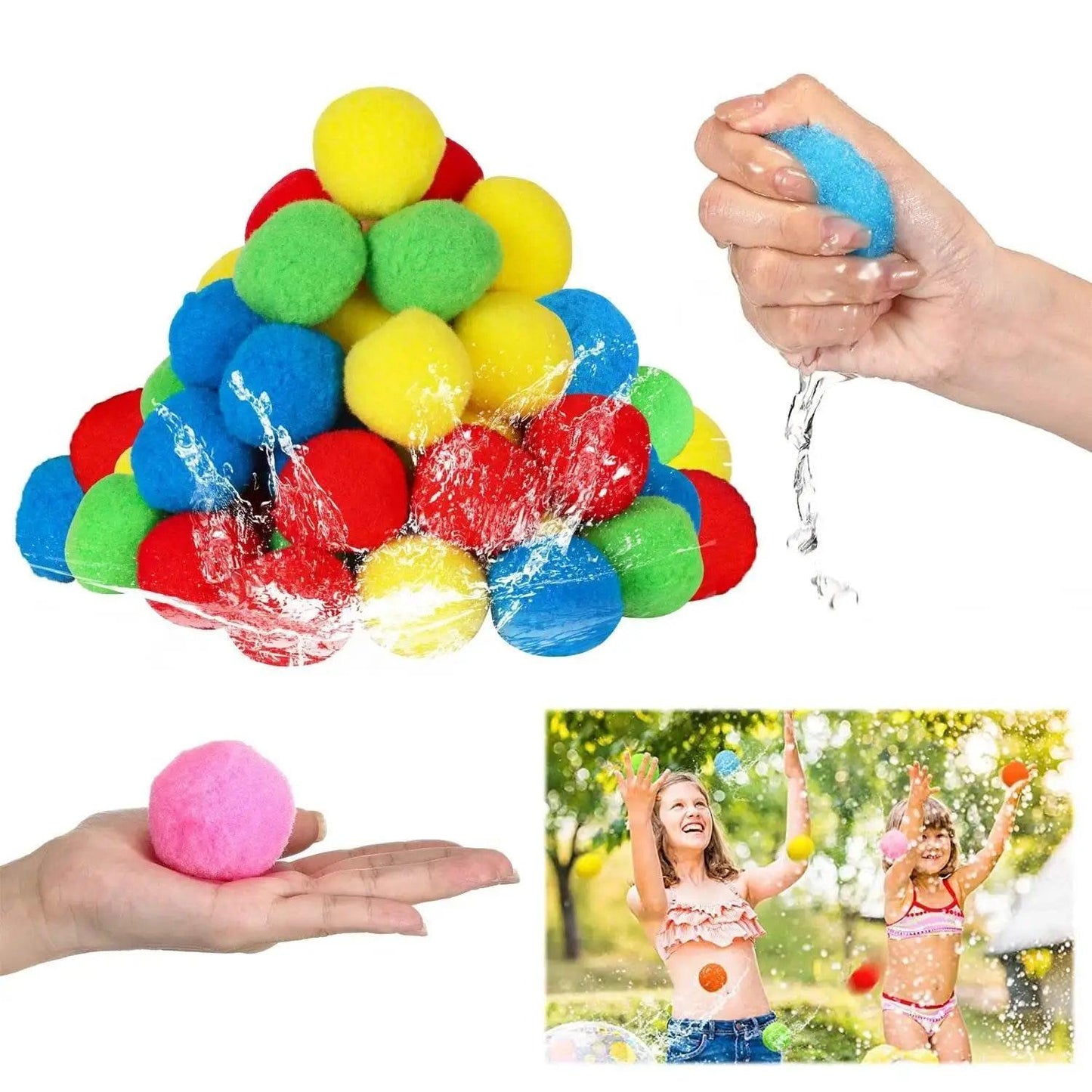  Snowballs Water Balls for Children Summer Outdoor Sports Toys Swimming Pool Beach Water Play Soft Safe Group Game Toy TMZ -  ToylandEU™