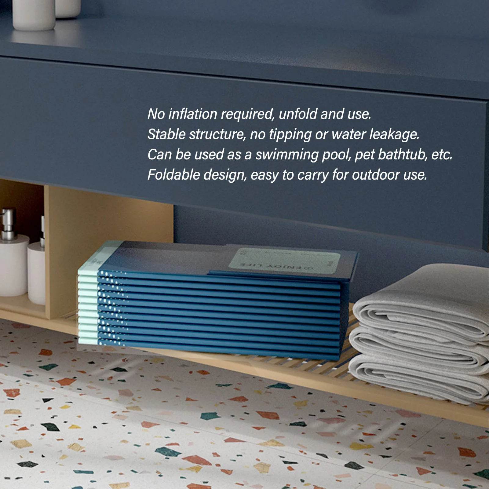 Foldable Swimming Pool Oversize Bath Pool Inflation Free 2.6m - ToylandEU