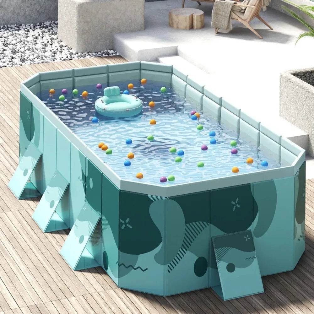 Foldable Swimming Pool for Home Use 118 Inch Large Capacity - ToylandEU