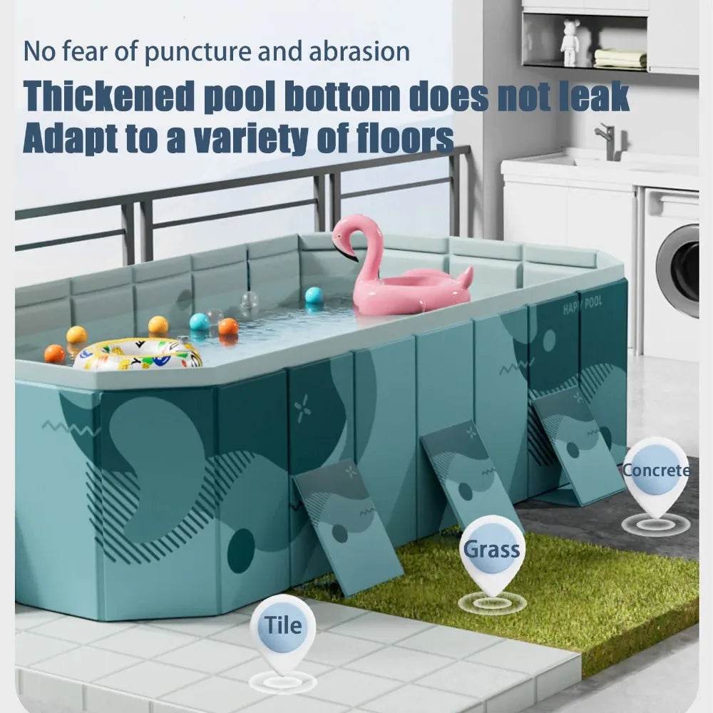 Foldable Swimming Pool for Home Use 118 Inch Large Capacity - ToylandEU