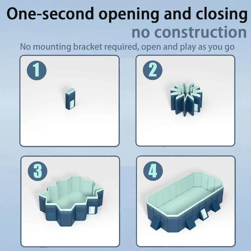 Foldable Swimming Pool for Home Use 118 Inch Large Capacity - ToylandEU