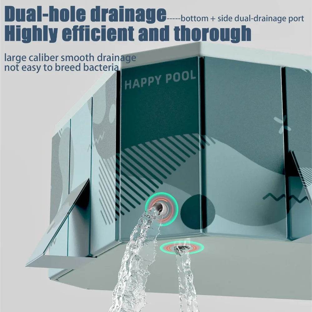 Foldable Swimming Pool for Home Use 118 Inch Large Capacity - ToylandEU