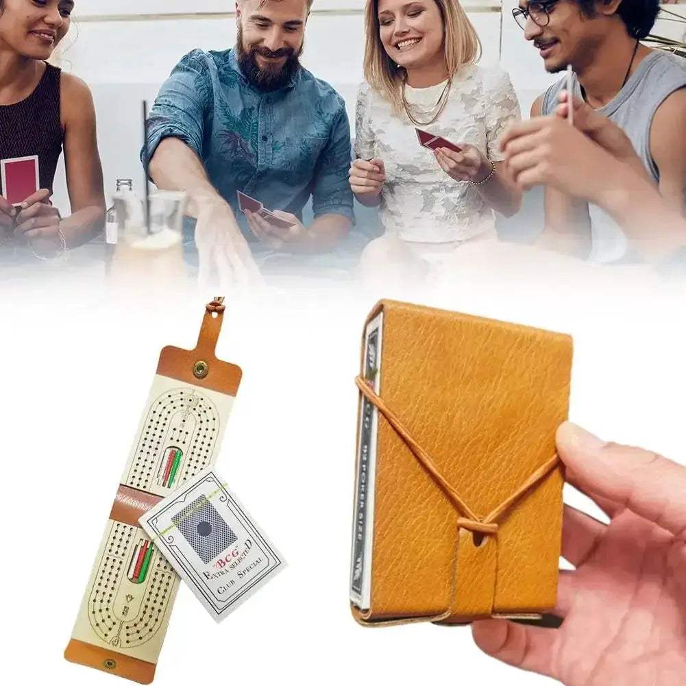 Foldable Travel Cribbage Board With Cards And Pegs Carry Bag - ToylandEU