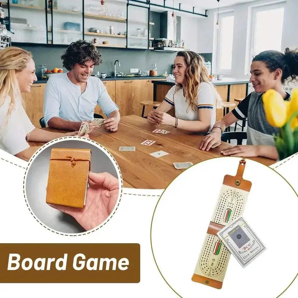 Foldable Travel Cribbage Board With Cards And Pegs Carry Bag - ToylandEU