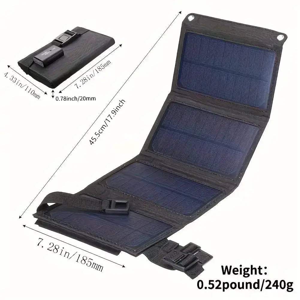 Foldable USB Solar Panel Charger For Phone Portable Waterproof - ToylandEU