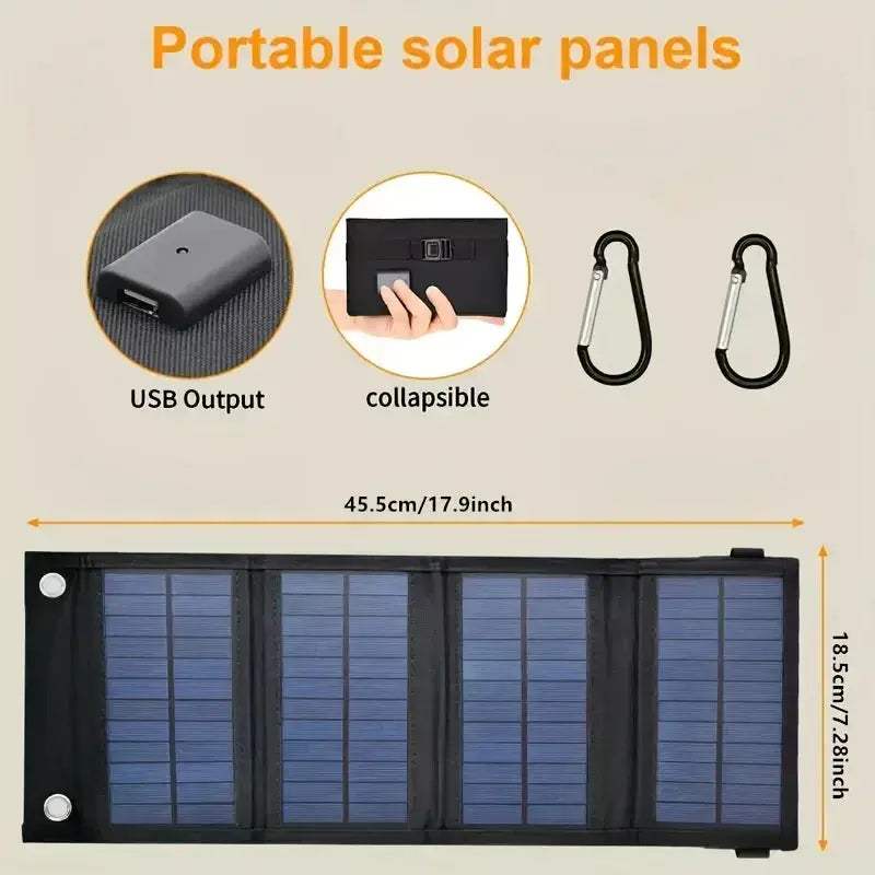 Foldable USB Solar Panel Charger For Phone Portable Waterproof - ToylandEU