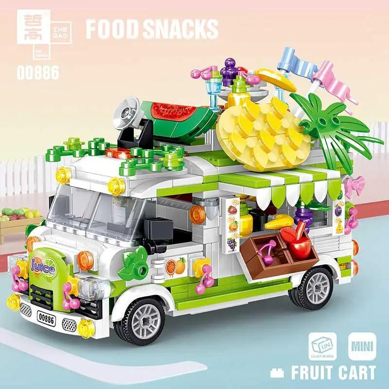  Fruit Cart Food Truck Building Block toys Minifigures Food Trucks Fun for All over 500 Pieces -  ToylandEU™
