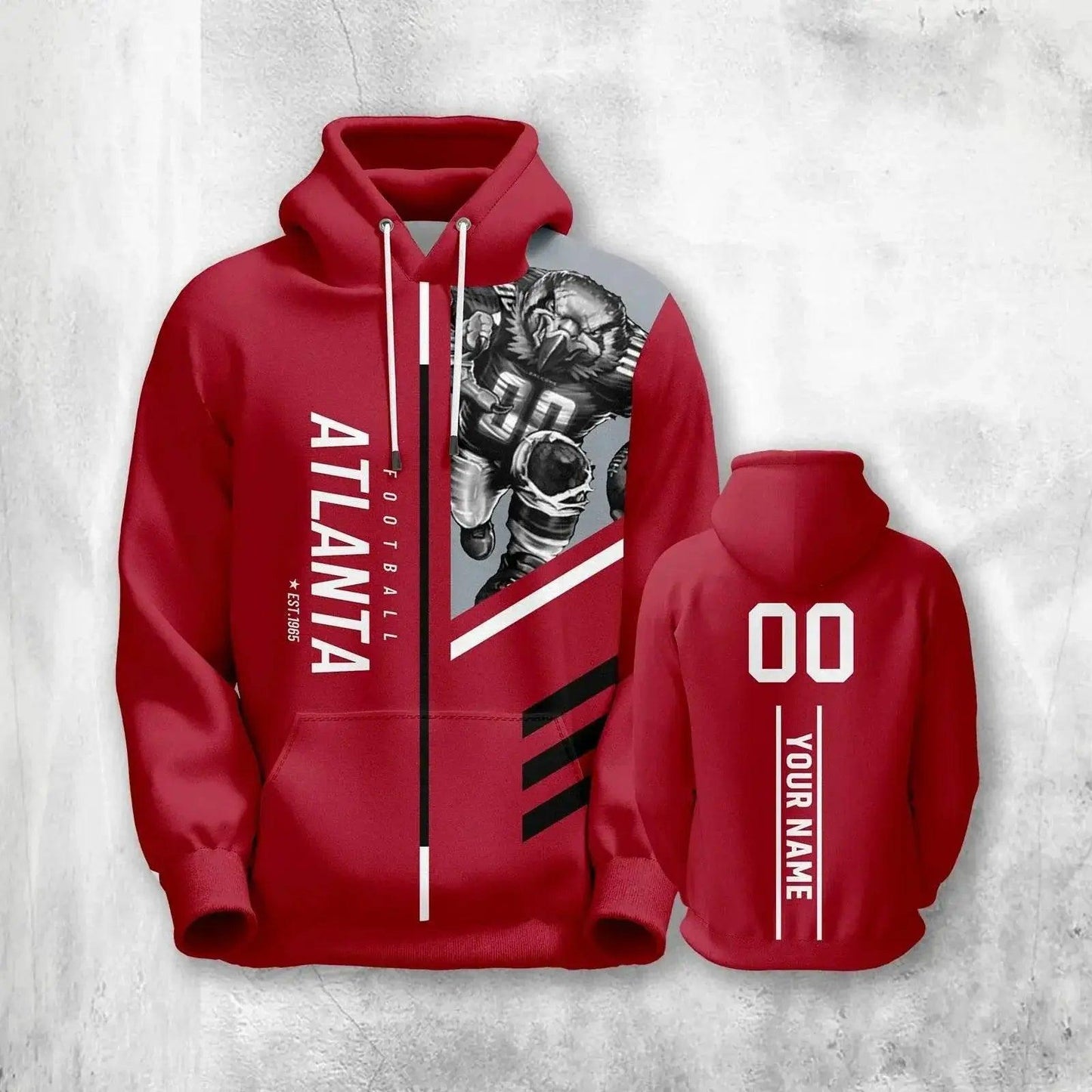  Personalized Atlanta Football Hoodies for Men, Women, and Youth - Custom Name & Number Sweatshirts for Fans -  ToylandEU™