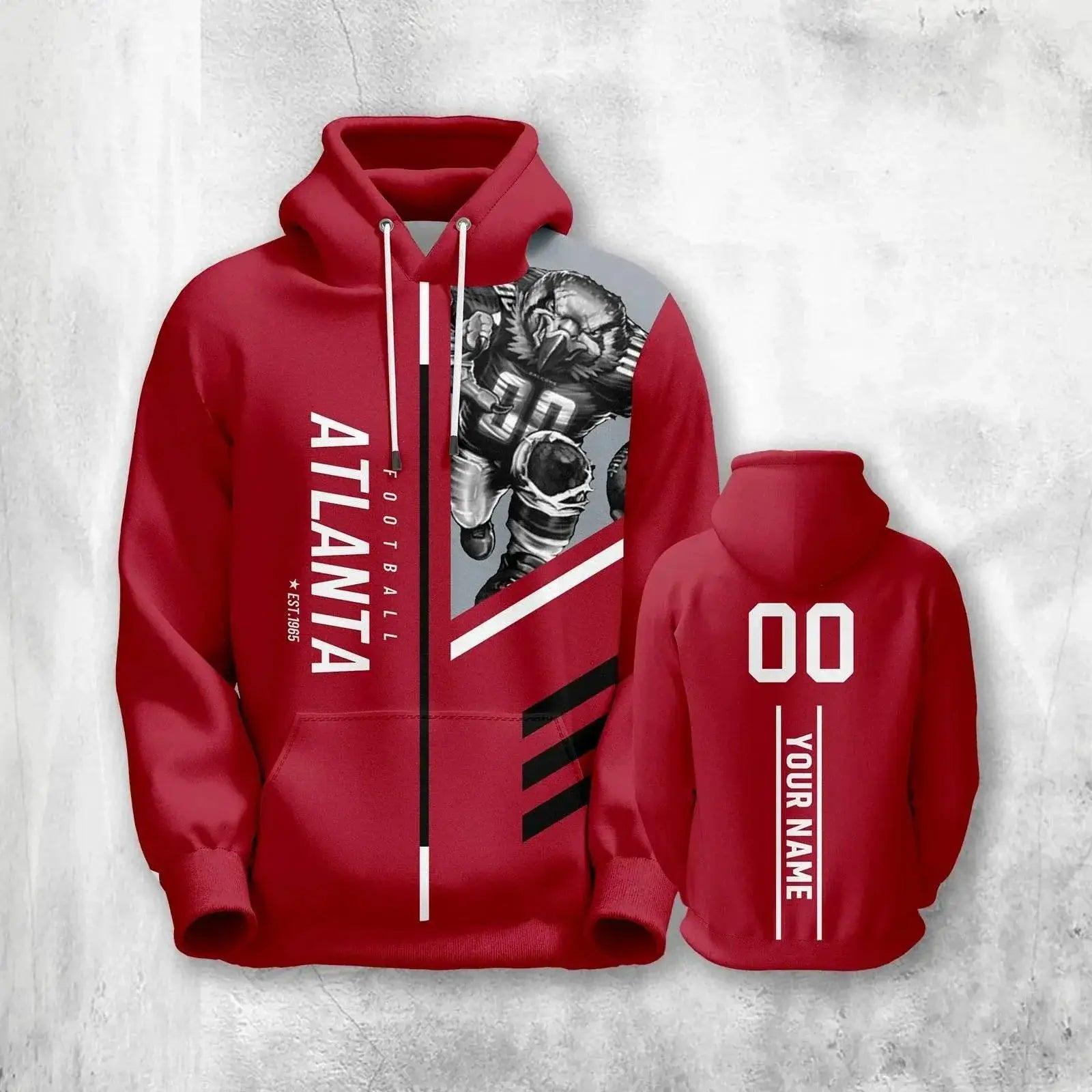 Personalized Atlanta Football Hoodies for Men, Women, and Youth - Custom Name & Number Sweatshirts for Fans -  ToylandEU™