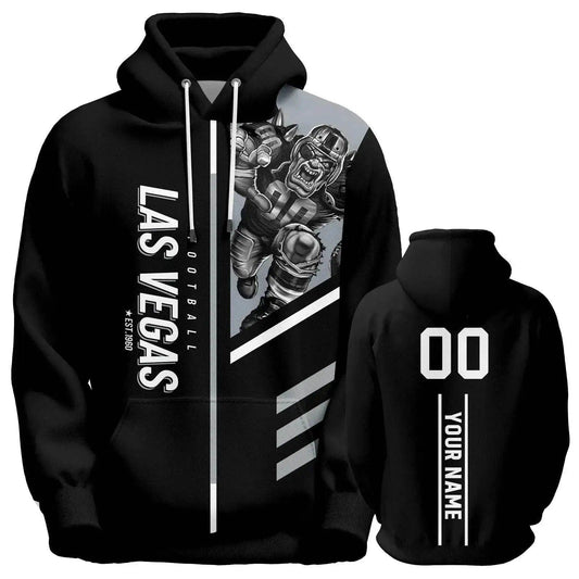  Personalized Las Vegas Football Hoodie - Customizable Name & Number Sweatshirt for Men, Women, and Youth Fans -  ToylandEU™
